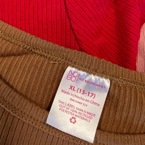 3 NEW Womens Shirts No Boundaries XXL XL Pink Brown Red Plus Size Juniors Tops - Picture 2 of 11